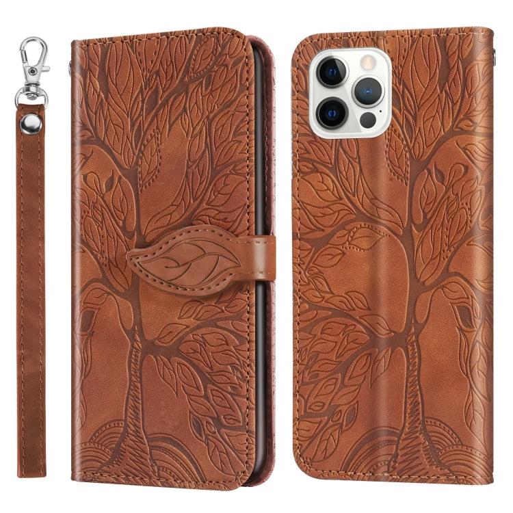 Life of Tree Embossing Pattern Leather Phone Case
