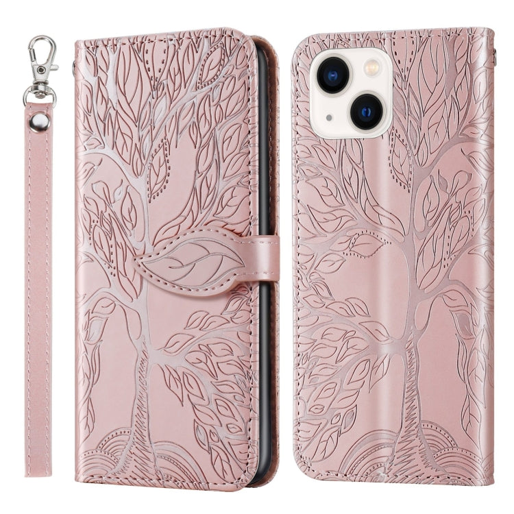 Life of Tree Embossing Pattern Leather Phone Case