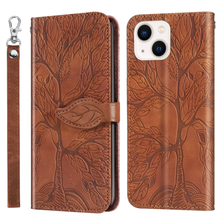 Life of Tree Embossing Pattern Leather Phone Case