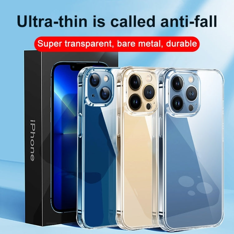 0.4mm Ultra-thin Transparent Crystal Diamond Tempered Glass Phone Case, For iPhone 14 Plus