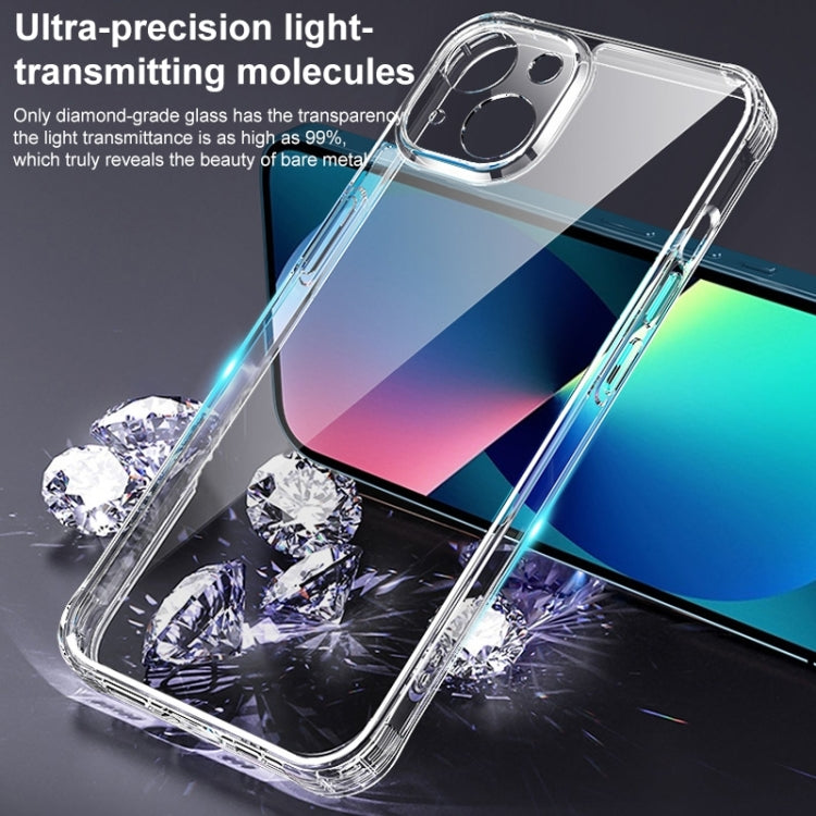0.4mm Ultra-thin Transparent Crystal Diamond Tempered Glass Phone Case, For iPhone 14 Plus