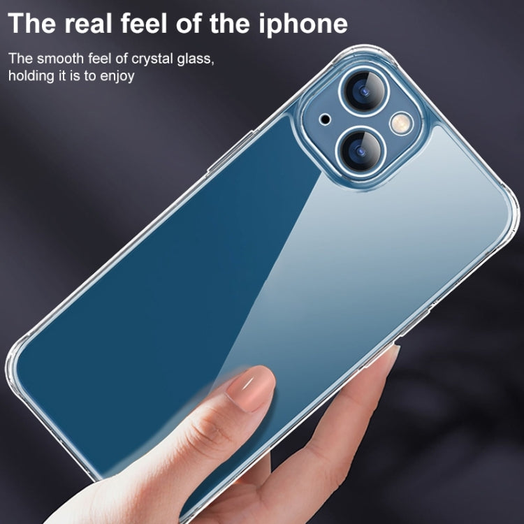 0.4mm Ultra-thin Transparent Crystal Diamond Tempered Glass Phone Case, For iPhone 14 Plus