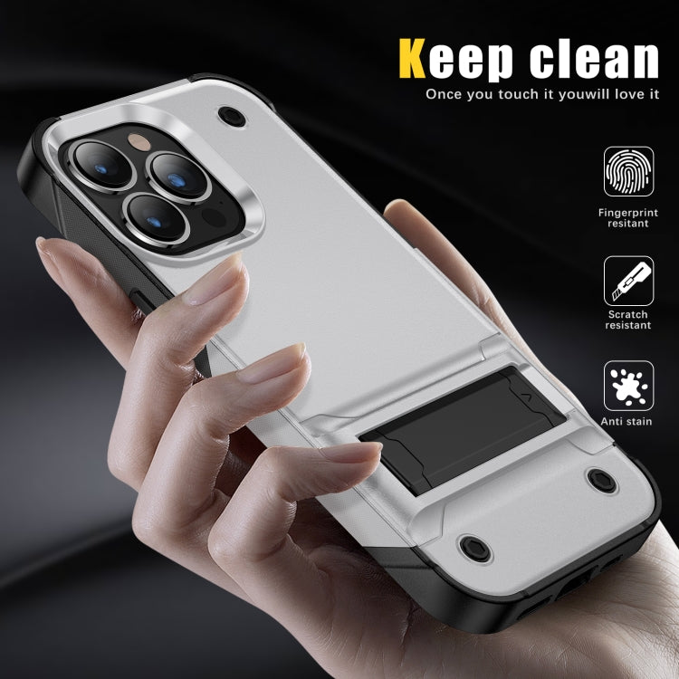 PC + TPU Shockproof Phone Case with Holder, For iPhone 14, For iPhone 14 Pro Max, For iPhone 14 Max, For iPhone 14 Pro