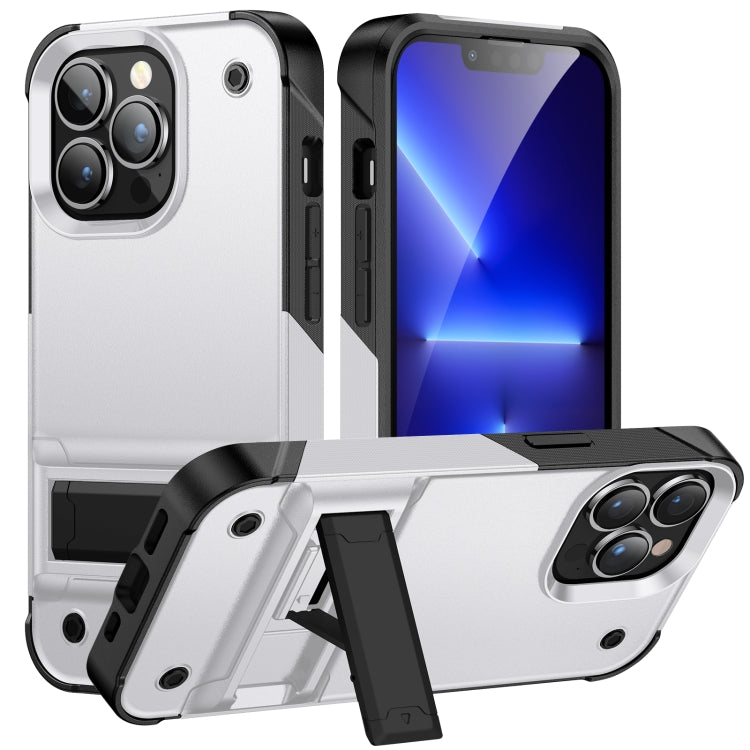 PC + TPU Shockproof Phone Case with Holder, For iPhone 14, For iPhone 14 Pro Max, For iPhone 14 Max, For iPhone 14 Pro