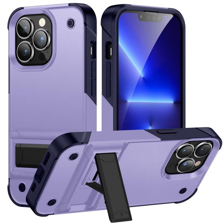 PC + TPU Shockproof Phone Case with Holder, For iPhone 14, For iPhone 14 Pro Max, For iPhone 14 Max, For iPhone 14 Pro