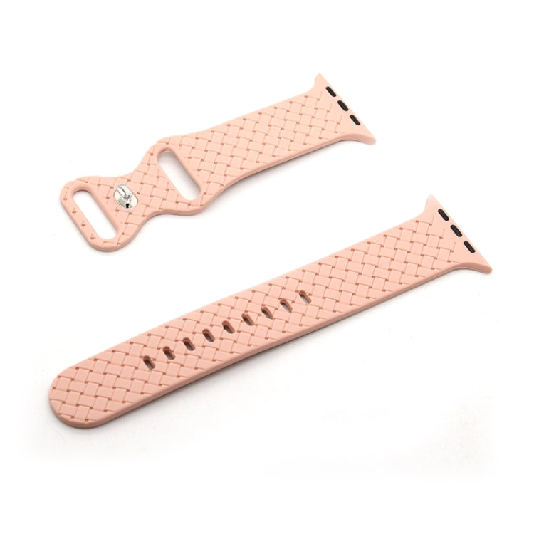 Weave Texture Watch Band For Apple Watch Series, 7 45mm / 6&SE&5&4 44mm / 3&2&1 42mm