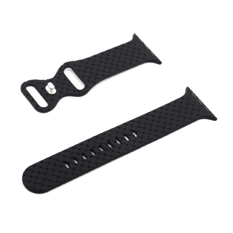 Weave Texture Watch Band For Apple Watch Series, 7 45mm / 6&SE&5&4 44mm / 3&2&1 42mm