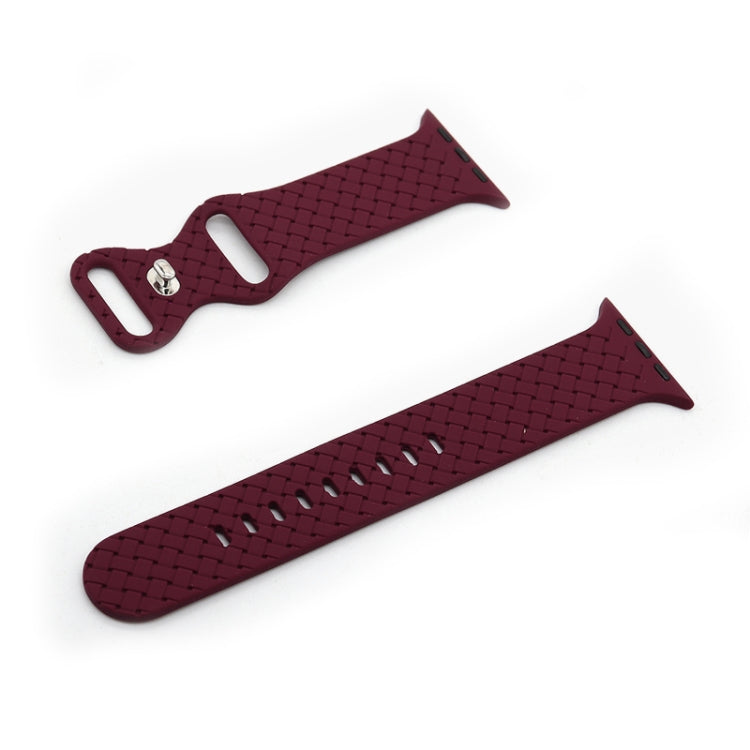 Weave Texture Watch Band For Apple Watch Series, 7 45mm / 6&SE&5&4 44mm / 3&2&1 42mm