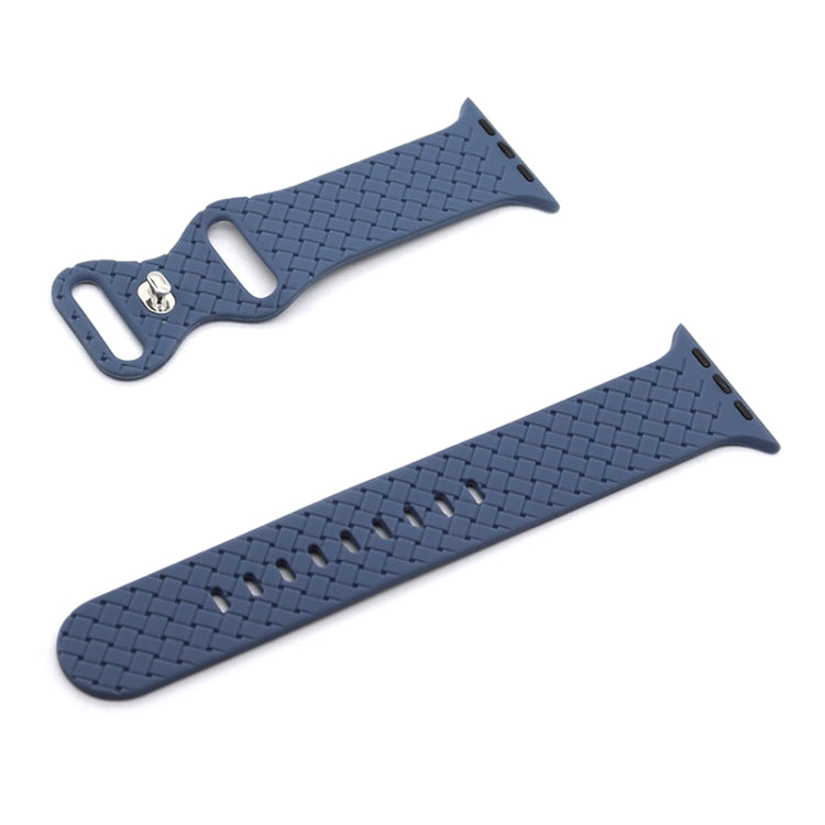 Weave Texture Watch Band For Apple Watch Series, 7 41mm / 6&SE&5&4 40mm / 3&2&1 38mm