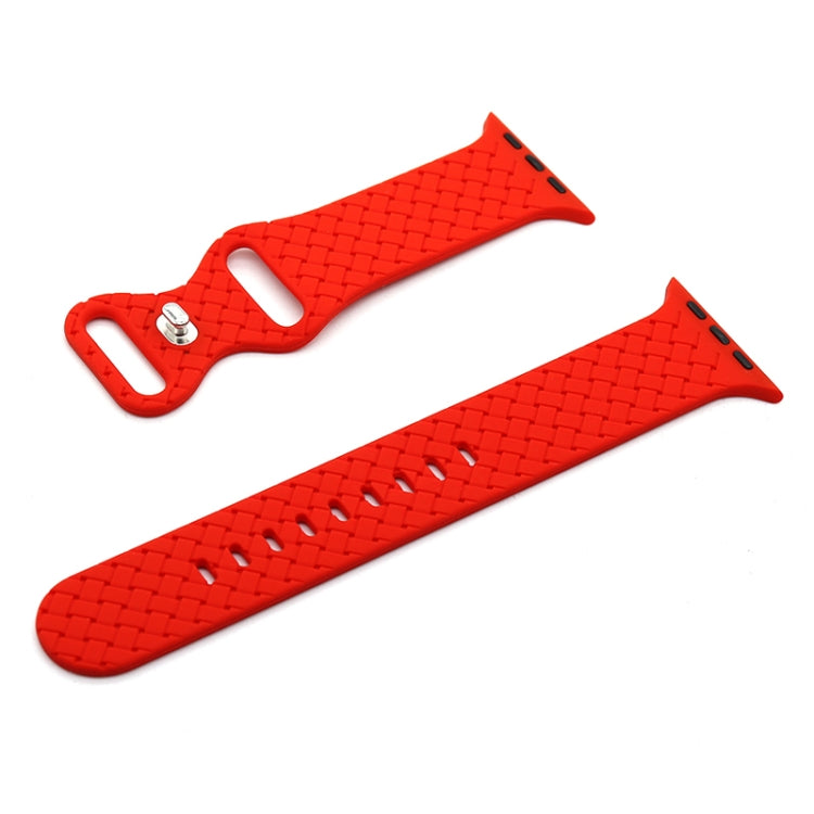 Weave Texture Watch Band For Apple Watch Series, 7 41mm / 6&SE&5&4 40mm / 3&2&1 38mm