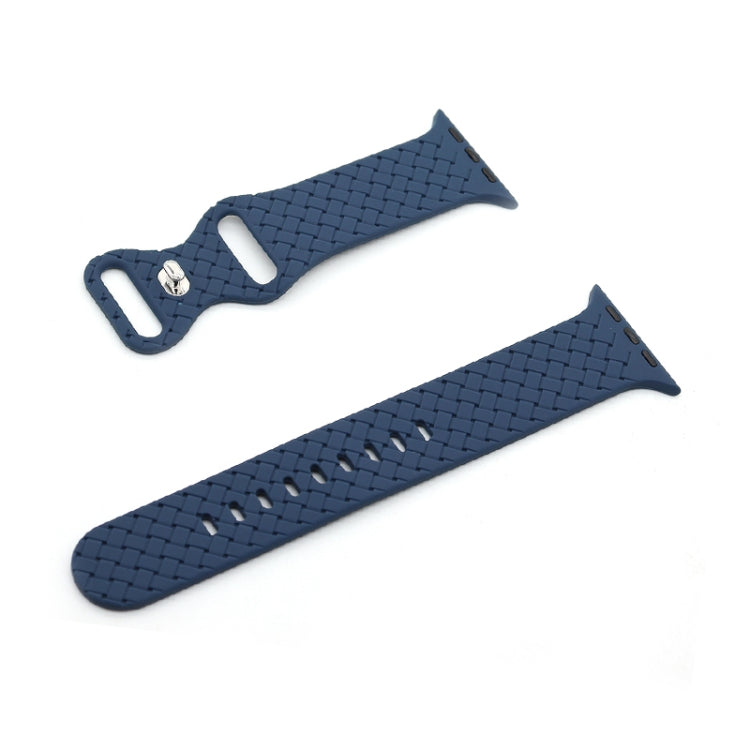 Weave Texture Watch Band For Apple Watch Series, 7 41mm / 6&SE&5&4 40mm / 3&2&1 38mm