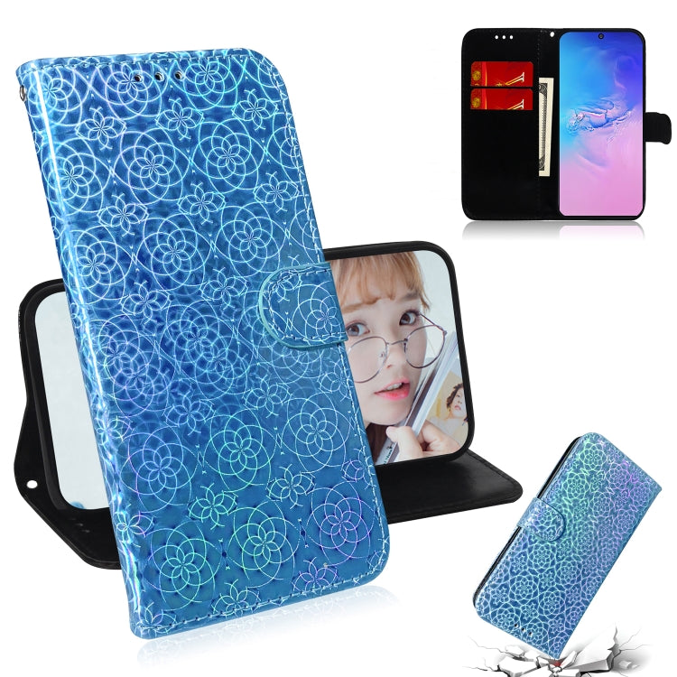 Solid Color Colorful Magnetic Buckle Horizontal Flip PU Leather Case with Holder & Card Slots & Wallet & Lanyard, For Galaxy S10 Lite / A91