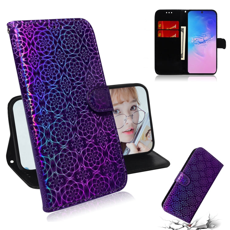 Solid Color Colorful Magnetic Buckle Horizontal Flip PU Leather Case with Holder & Card Slots & Wallet & Lanyard, For Galaxy S10 Lite / A91