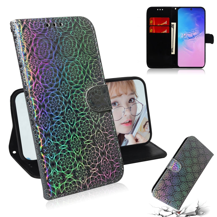 Solid Color Colorful Magnetic Buckle Horizontal Flip PU Leather Case with Holder & Card Slots & Wallet & Lanyard, For Galaxy S10 Lite / A91