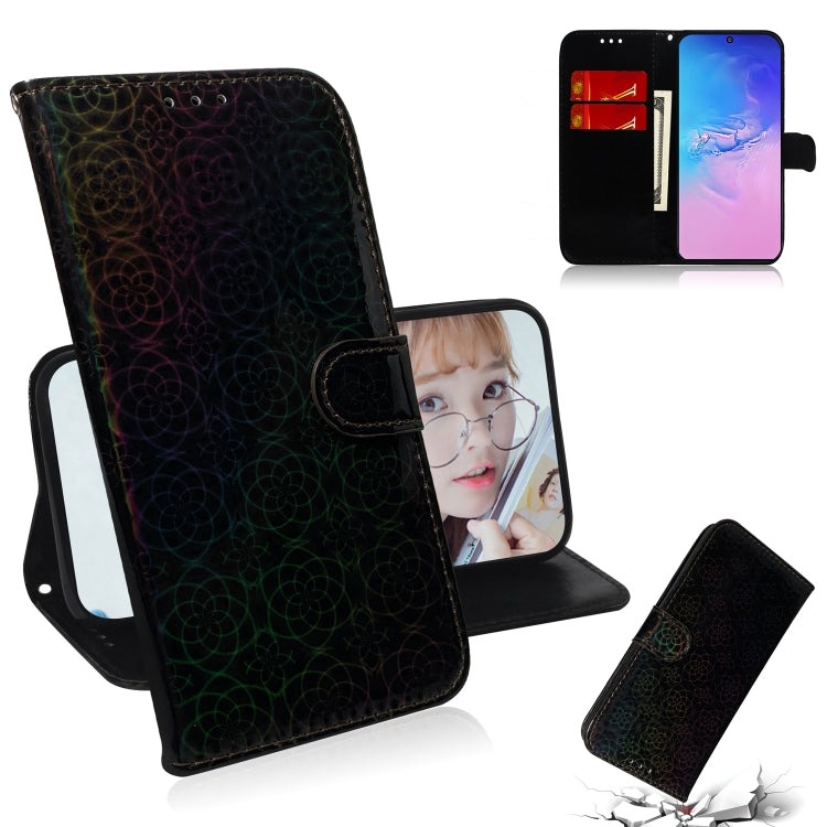 Solid Color Colorful Magnetic Buckle Horizontal Flip PU Leather Case with Holder & Card Slots & Wallet & Lanyard, For Galaxy S10 Lite / A91