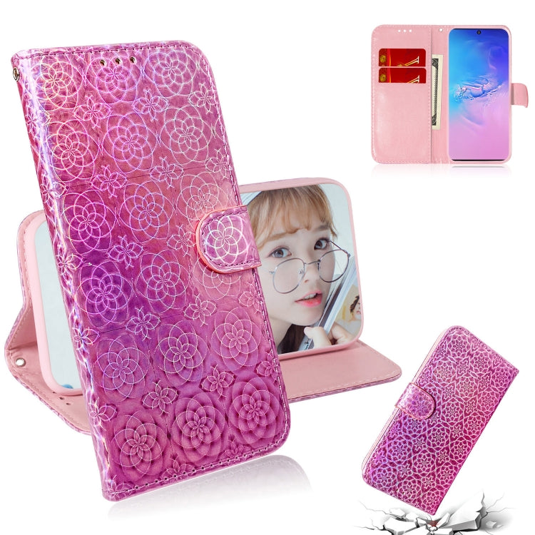 Solid Color Colorful Magnetic Buckle Horizontal Flip PU Leather Case with Holder & Card Slots & Wallet & Lanyard, For Galaxy S10 Lite / A91