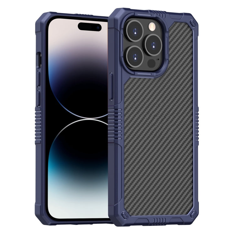 Carbon Fiber Shockproof Phone Case, For iPhone 14, For iPhone 14 Pro, For iPhone 14 Pro Max