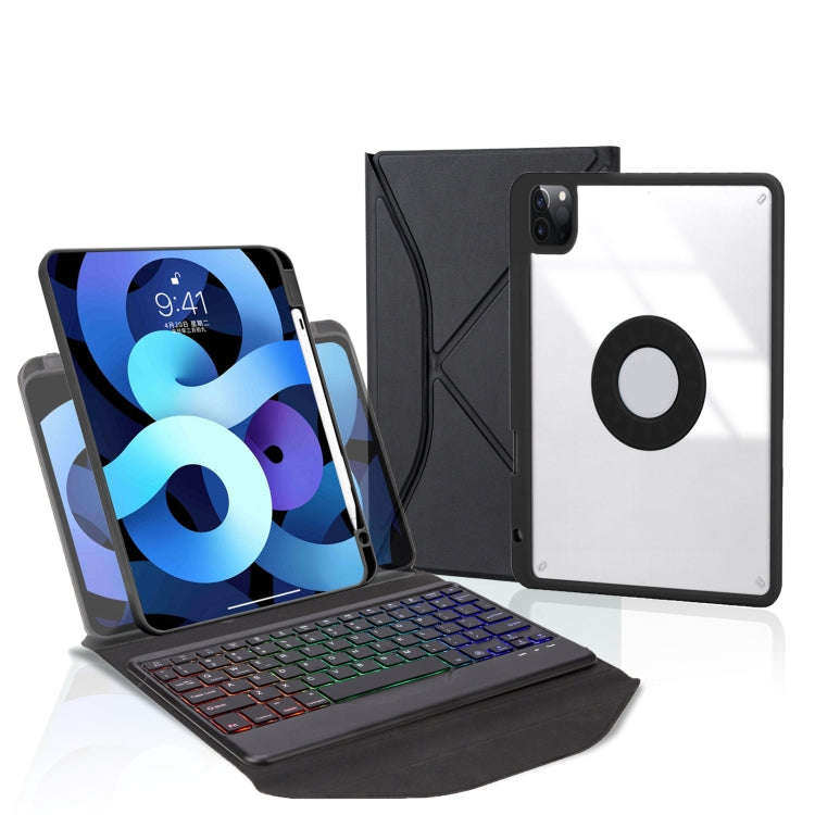 Z11BS Pen Slot Backlight Bluetooth Keyboard Leather Tablet Case, For iPad Pro 11 2021/2020/2018, For iPad Air 11 2025 / 2024 / Air 5 / Air 4, For iPad 10.2 2021/2020/2019