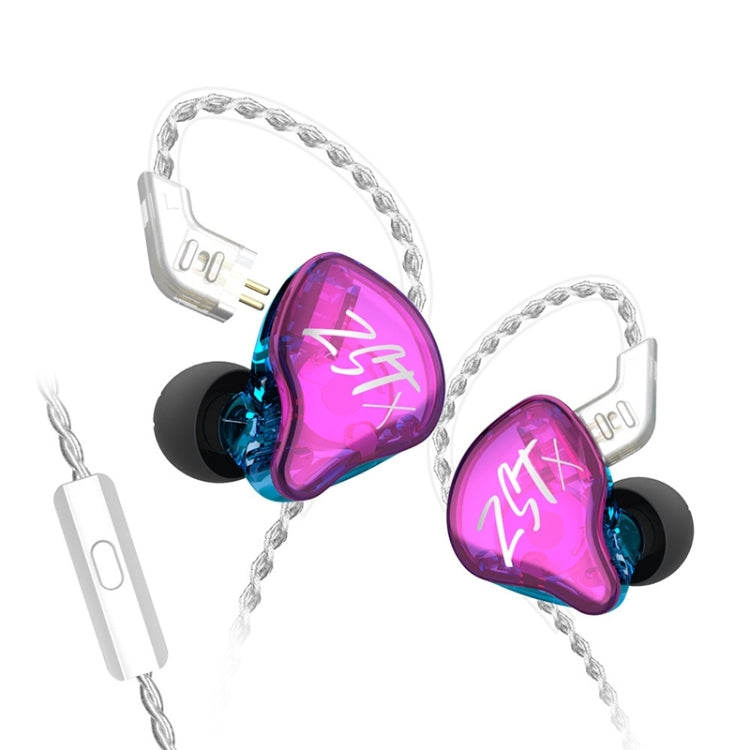KZ-ZST X Ring Iron Hybrid Driver In-Ear Noise Cancelling Earphone, With Microphone, Without Microphone