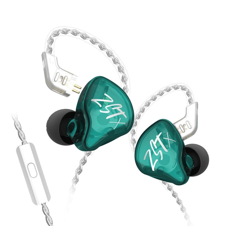 KZ-ZST X Ring Iron Hybrid Driver In-Ear Noise Cancelling Earphone, With Microphone, Without Microphone