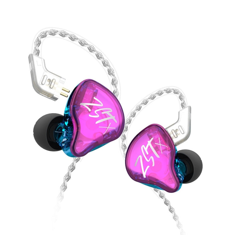 KZ-ZST X Ring Iron Hybrid Driver In-Ear Noise Cancelling Earphone, With Microphone, Without Microphone