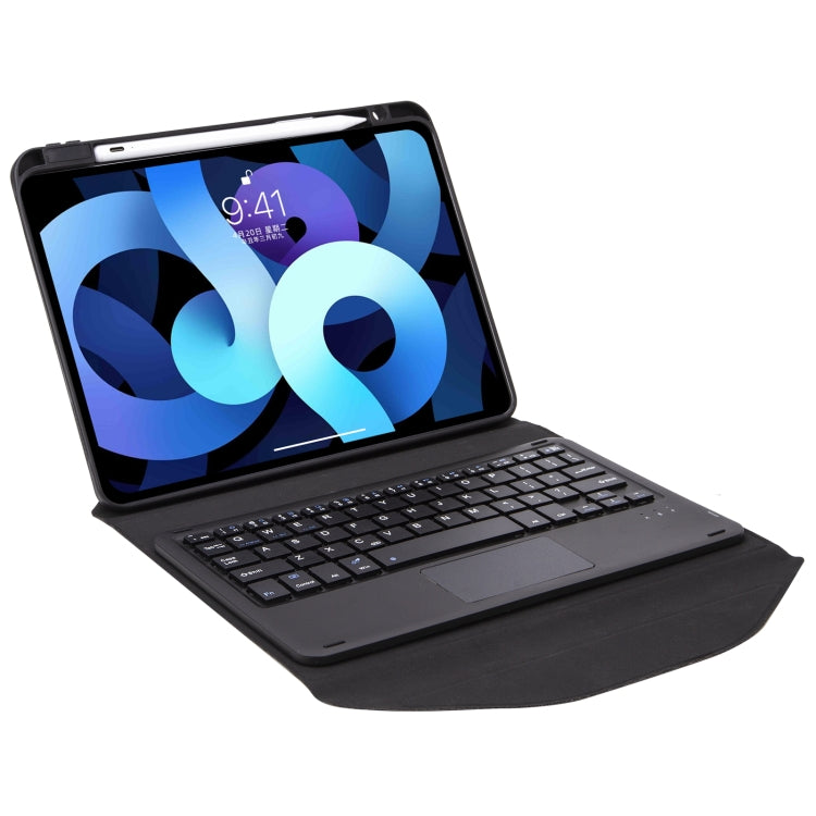 Z11B-A Pen Slot Touchpad Bluetooth Keyboard Leather Tablet Case, For iPad Pro 11 2021/2020/2018, For iPad Air 11 2025 / 2024 / Air 5 / Air 4, For iPad 10.2 2021/2020/2019