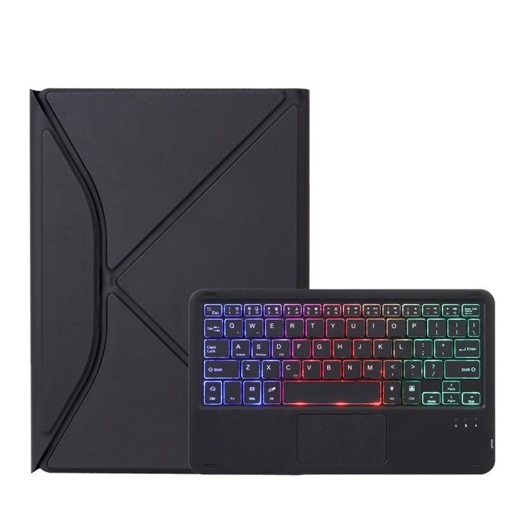 Z11B-AS Pen Slot Touchpad Backlight Bluetooth Keyboard Leather Tablet Case, For iPad Pro 11 2021/2020/2018, For iPad Air 11 2025 / 2024 / Air 5 / Air 4, For iPad 10.2 2021/2020/2019