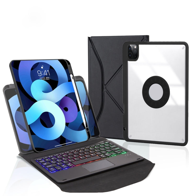 Étui en cuir Z11B-AS avec stylet, pavé tactile, clavier Bluetooth rétroéclairé, pour iPad Pro 11 (2021/2020/2018), iPad Air 11 (2025/2024/Air 5/Air 4), iPad 10.2 (2021/2020/2019)