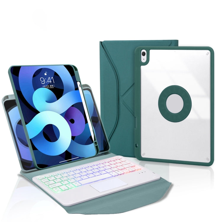 Z11B-AS Pen Slot Touchpad Backlight Bluetooth Keyboard Leather Tablet Case, For iPad Pro 11 2021/2020/2018, For iPad Air 11 2025 / 2024 / Air 5 / Air 4, For iPad 10.2 2021/2020/2019