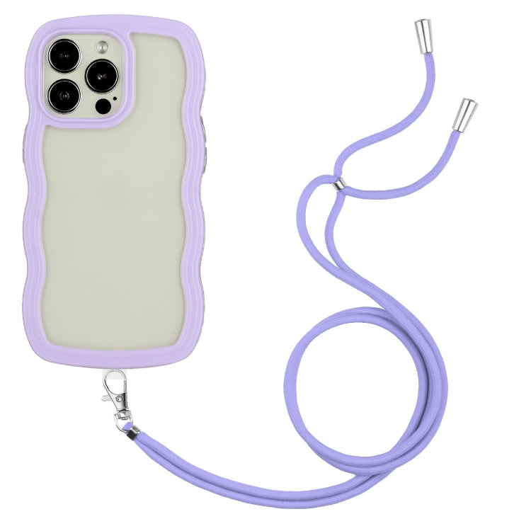 Lanyard Candy Color Wave TPU Clear PC Phone Case, Series 1