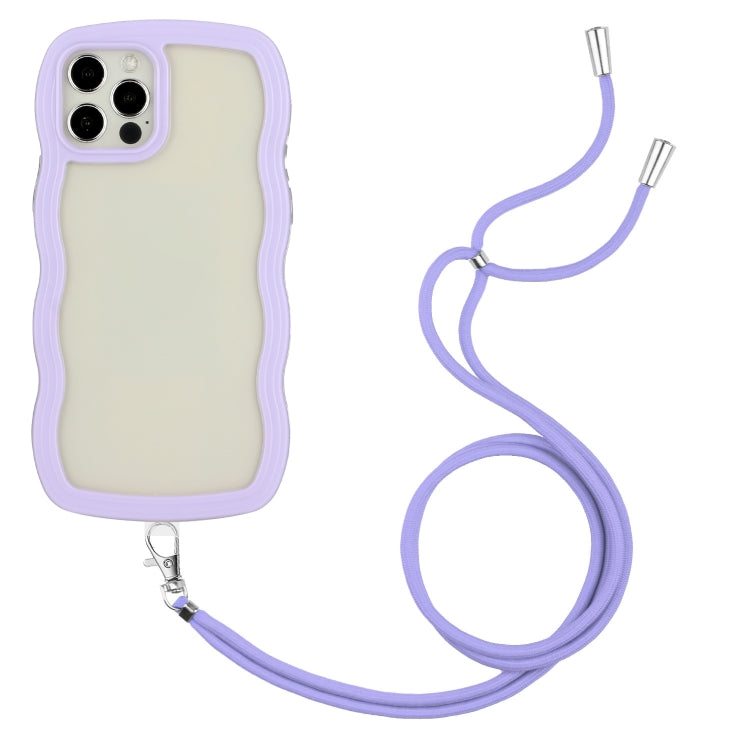 Lanyard Candy Color Wave TPU Clear PC Phone Case, Series 1