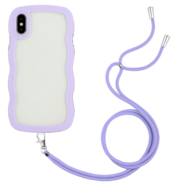 Lanyard Candy Color Wave TPU Clear PC Phone Case, Series 1