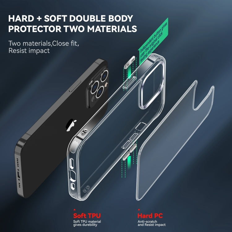 Coque transparente antichoc en TPU et PC pour iPhone 14 Pro Max, iPhone 14 Pro, iPhone 14 Plus et iPhone 14