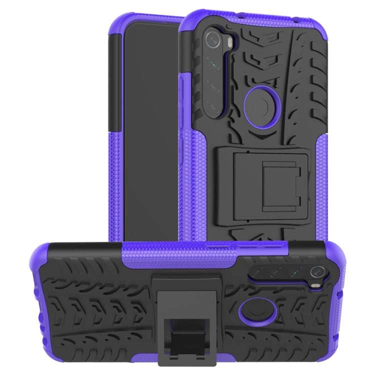 Tire Texture Shockproof TPU+PC Protective Case with Holder, For Xiaomi Redmi Note 8T, For Galaxy A51, For Galaxy A71, For Galaxy Note 10 Lite, For Galaxy S20+, For Galaxy S20 Ultra, For Galaxy A01, For OPPO Realme XT