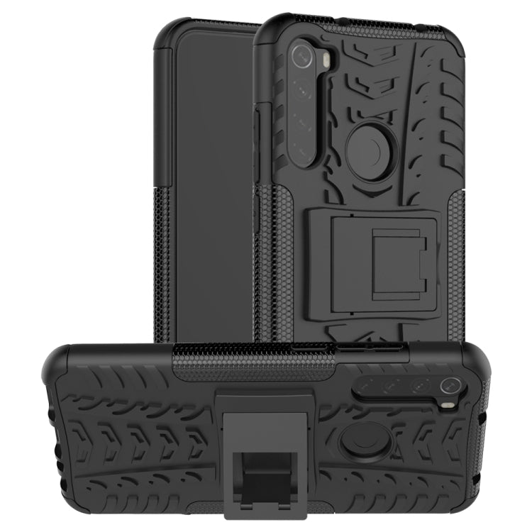 Tire Texture Shockproof TPU+PC Protective Case with Holder, For Xiaomi Redmi Note 8T, For Galaxy A51, For Galaxy A71, For Galaxy Note 10 Lite, For Galaxy S20+, For Galaxy S20 Ultra, For Galaxy A01, For OPPO Realme XT