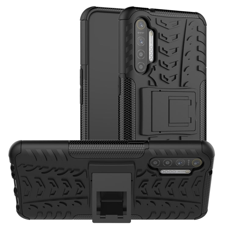 Tire Texture Shockproof TPU+PC Protective Case with Holder, For Xiaomi Redmi Note 8T, For Galaxy A51, For Galaxy A71, For Galaxy Note 10 Lite, For Galaxy S20+, For Galaxy S20 Ultra, For Galaxy A01, For OPPO Realme XT