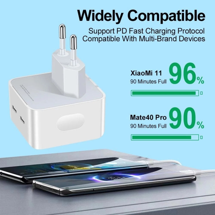 PD 50W Dual USB-C / Type-C Ports Charger, PD 50W EU Plug, PD 50W US Plug