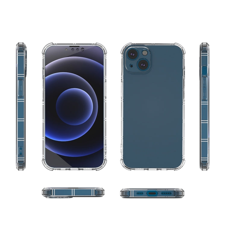 Straight Side Dual Bone Anti-fall TPU Transparent Protective Case, For iPhone 14, For iPhone 14 Plus, For iPhone 14 Pro, For iPhone 14 Pro Max