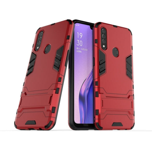Rugged PC TPU hybrid case with kickstand for OPPO A8 and Realme 6 Pro protection