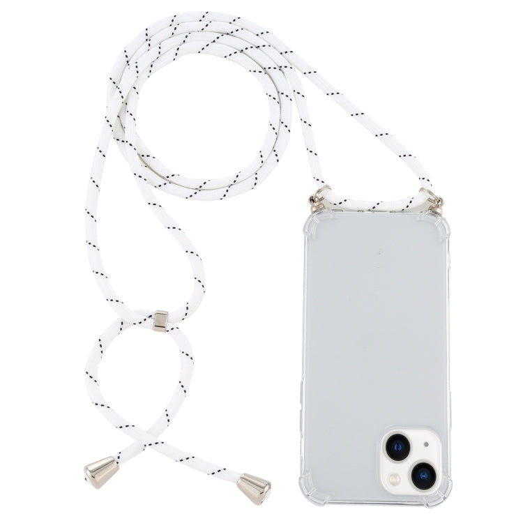 Four-Corner Shockproof Transparent TPU Case with Lanyard, For iPhone 14 Plus