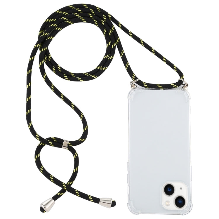 Four-Corner Shockproof Transparent TPU Case with Lanyard, For iPhone 14 Plus