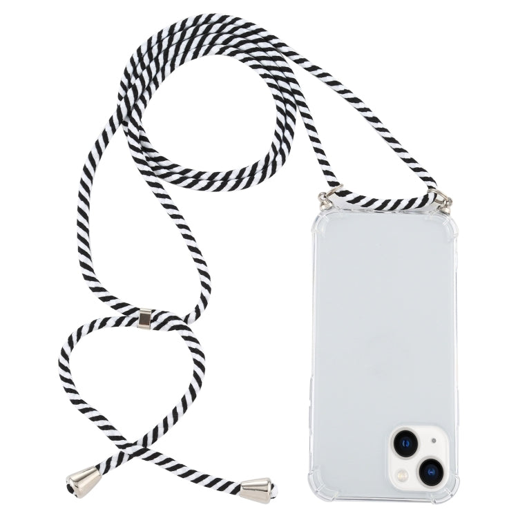 Four-Corner Shockproof Transparent TPU Case with Lanyard, For iPhone 14 Plus