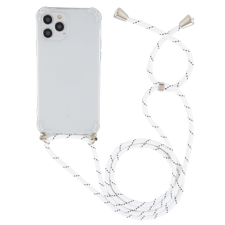 Four-Corner Shockproof Transparent TPU Case with Lanyard, For iPhone 14 Pro