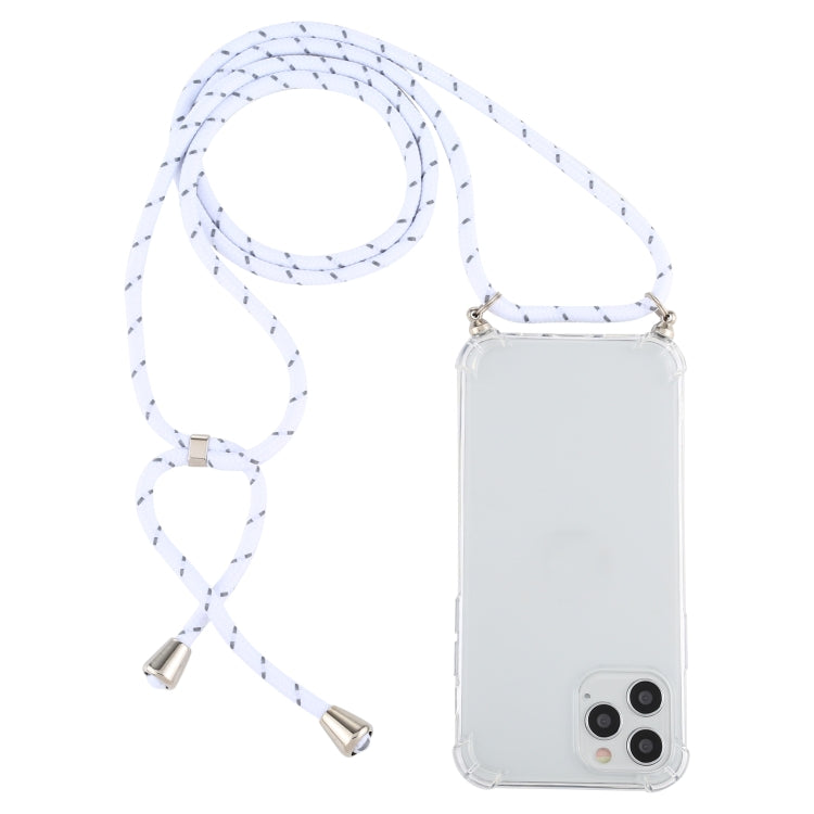 Four-Corner Shockproof Transparent TPU Case with Lanyard, For iPhone 14 Pro