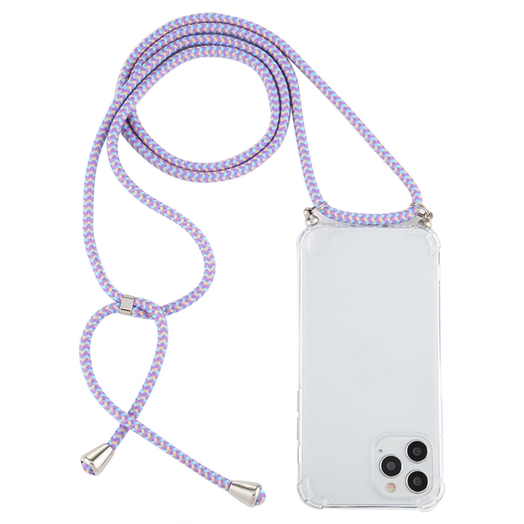 Four-Corner Shockproof Transparent TPU Case with Lanyard, For iPhone 14 Pro
