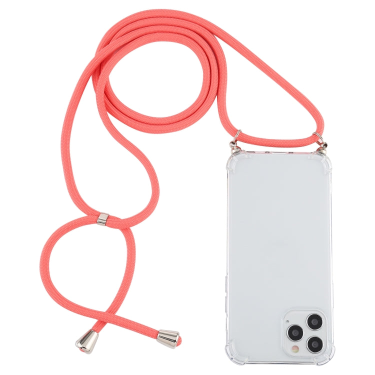 Four-Corner Shockproof Transparent TPU Case with Lanyard, For iPhone 14 Pro