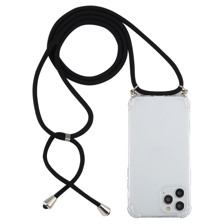 Four-Corner Shockproof Transparent TPU Case with Lanyard, For iPhone 14 Pro