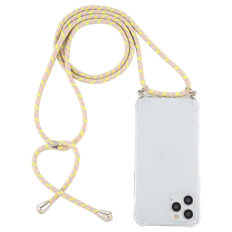 Four-Corner Shockproof Transparent TPU Case with Lanyard, For iPhone 14 Pro Max