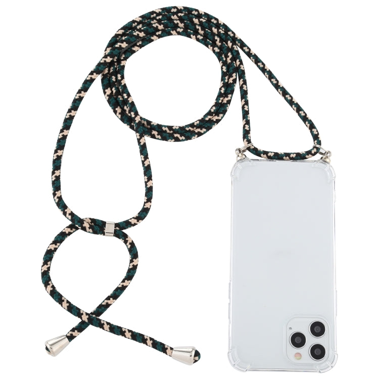 Four-Corner Shockproof Transparent TPU Case with Lanyard, For iPhone 14 Pro Max