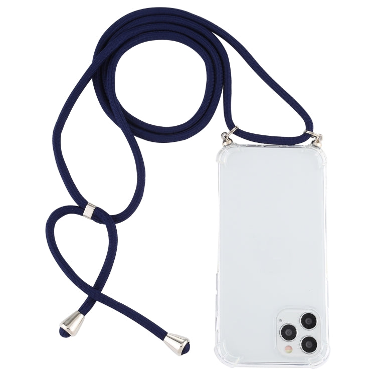 Four-Corner Shockproof Transparent TPU Case with Lanyard, For iPhone 14 Pro Max
